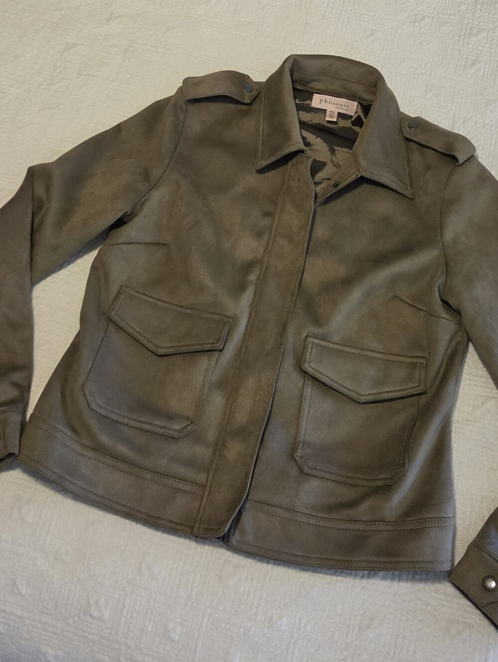 Philosophy Faux Leather/Suede Jacket, Soze Medium